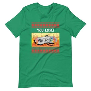 Retro Gaming Shirt - You Lose! - Burning Gamepad - Kelly - Dubsnatch