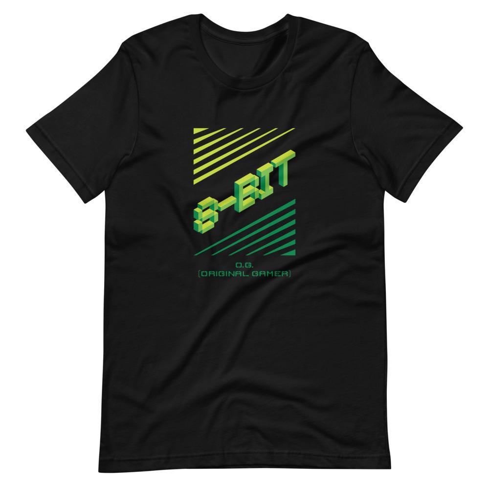 Retro Gaming T-Shirt - 8 Bit Original Gamer - Pixelated - Alternative - Black - Dubsnatch