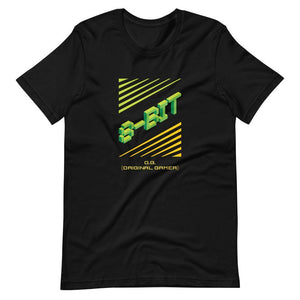 Retro Gaming T-Shirt - 8 Bit Original Gamer - Pixelated - Black - Dubsnatch
