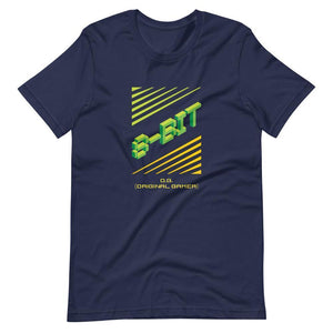 Retro Gaming T-Shirt - 8 Bit Original Gamer - Pixelated - Navy - Dubsnatch