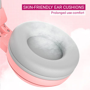 RGB Deer Ear Headset Microphone 3.5mm Jack USB Skin-Friendly Ear Cushions