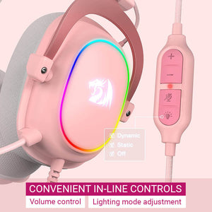 RGB Headset Noise Canceling Microphone 7.1 USB In-Line Controls