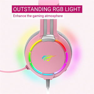 RGB Light Surround Sound Headset Microphone 3.5mm Jack