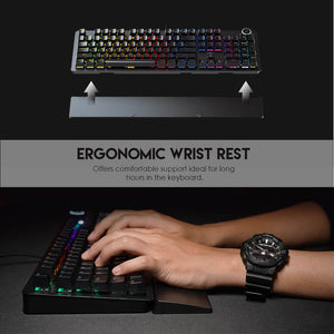 RGB Mechanical Keyboard Gamer Macro Ergonomic Wrist Rest