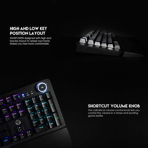 RGB Mechanical Keyboard Gamer Macro Wrist Rest Features 2