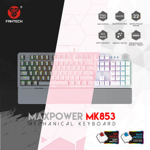 RGB Mechanical Keyboard Gamer Macro Wrist Rest Maxpower