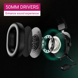RGB 7.1 Surround Sound Headset Microphone USB Lightweight 50mm Driver