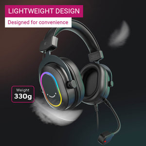 RGB 7.1 Surround Sound Headset Microphone USB Lightweight Design