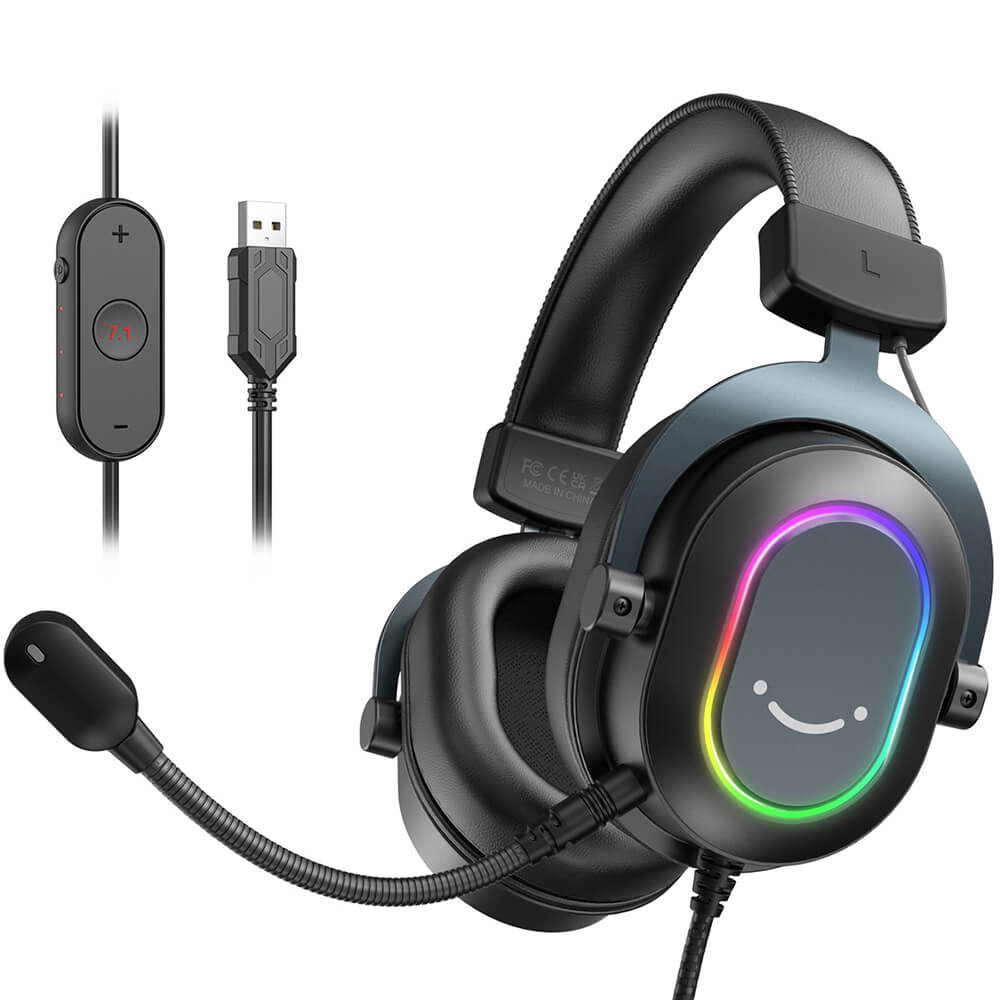 RGB 7.1 Surround Sound Headset Microphone USB Lightweight