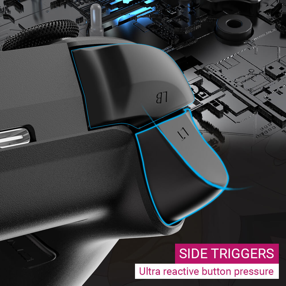 RGB 2.4GHz Wireless Competitive Tri-Mode Controller DualShock PC Side Triggers