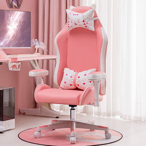 Rose Lovely Cat Ear Gaming Chair Reclining Back Seat