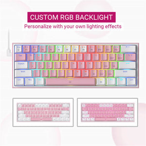 Slim Double Color Mechanical Keyboard Custom RGB Backlight USB