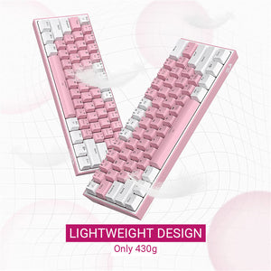 Slim Double Color Mechanical Keyboard RGB Backlight USB Lightweight Design