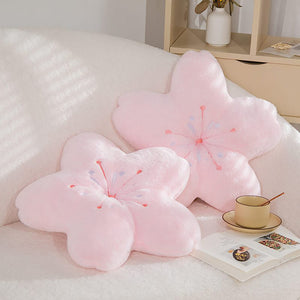 Soft Pink Sakura Flower Throw Pillow Sofa Picture