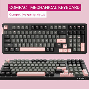 Tri-Color Compact Mechanical Keyboard Hotswap RGB Backlight