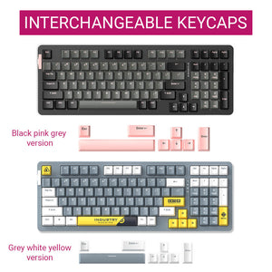 Tri-Color Mechanical Keyboard Hotswap RGB Backlight Interchangeable Keycaps