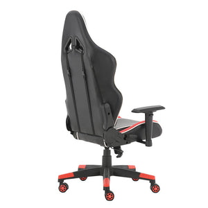 Tri-Color Streamer Gaming Chair Reclining Backrest Cushion Back View