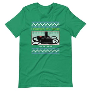 Ugly Christmas Shirt - I Paused My Game To Be Here - Joystick - Kelly - Dubsnatch
