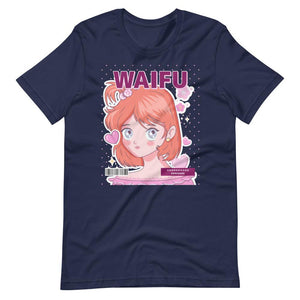 Waifu T-Shirt - Waifu Personality Type - Deredere - Navy - Dubsnatch