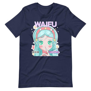 Waifu T-Shirt - Waifu Personality Type - Himedere - Alternative - Navy - Dubsnatch