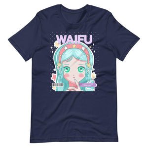 Waifu T-Shirt - Waifu Personality Type - Himedere - Navy - Dubsnatch