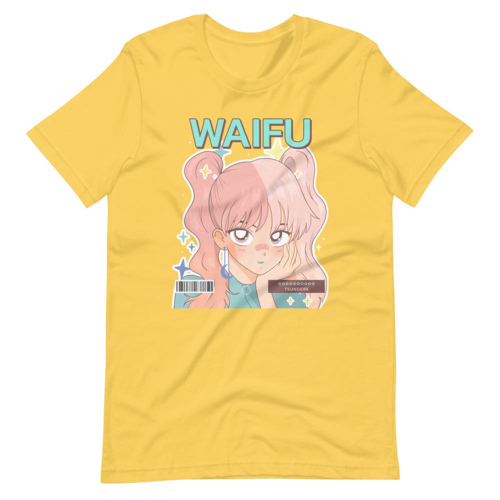 Waifu T-Shirt - Waifu Personality Type - Tsundere - Alternative - Yellow - Dubsnatch
