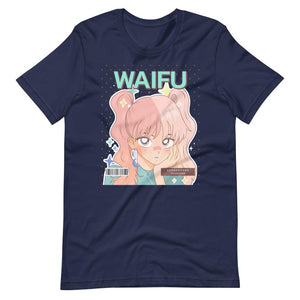 Waifu T-Shirt - Waifu Personality Type - Tsundere - Navy - Dubsnatch