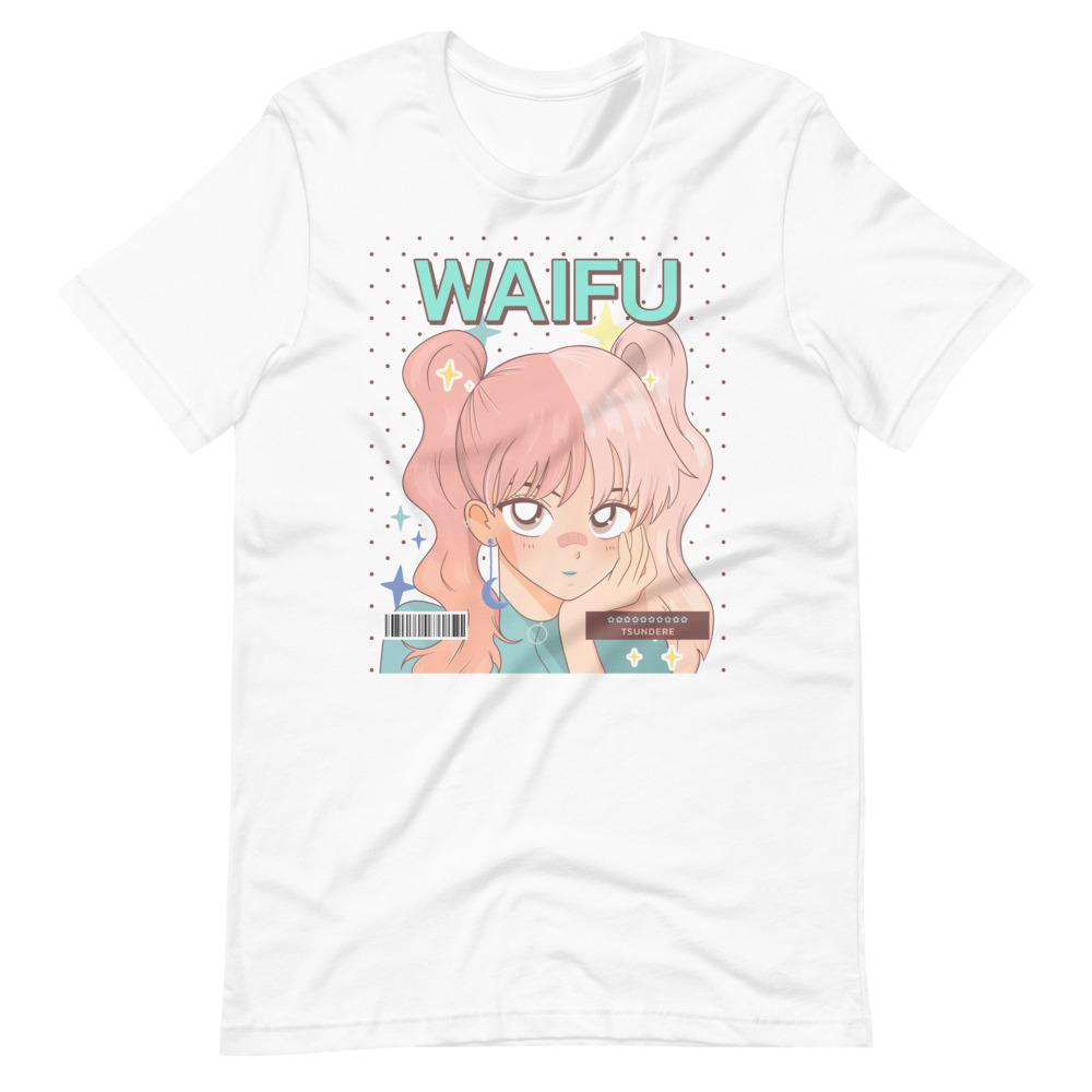 Waifu T-Shirt - Waifu Personality Type - Tsundere - White - Dubsnatch