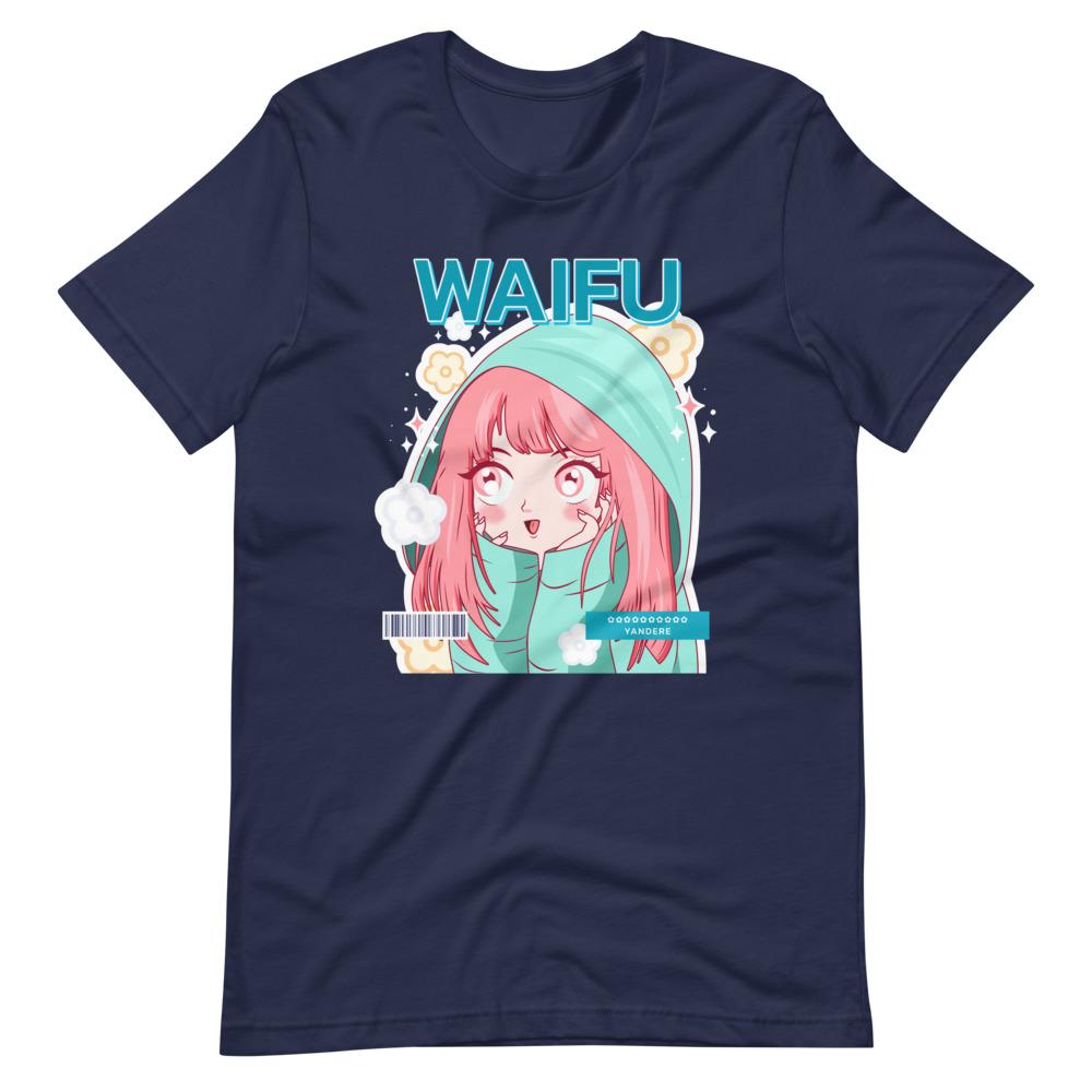 Waifu T-Shirt - Waifu Personality Type - Yandere - Alternative - Navy - Dubsnatch