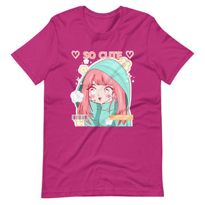 Waifu T-Shirt - So Cute I Love This - Happy Kawaii Anime Girl - Berry - Dubsnatch