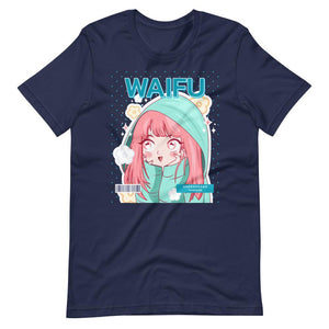 Waifu T-Shirt - Waifu Personality Type - Yandere - Navy - Dubsnatch