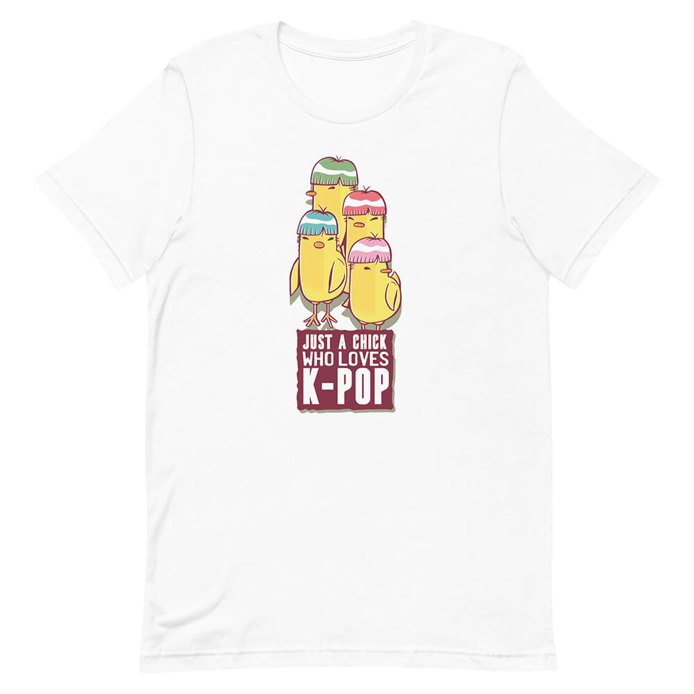 White Amusing Kpop Chick Group Shirt Colorful Hairstyles