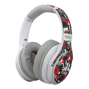 White Bluetooth 5.0 Cartoon Graffiti Headphones Noise Reduction