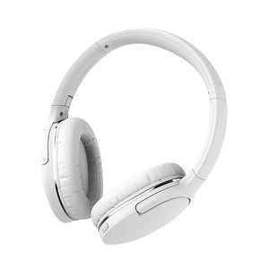 White Bluetooth 5.3 Foldable On-Ear Contemporary Headphones HiFi Sound