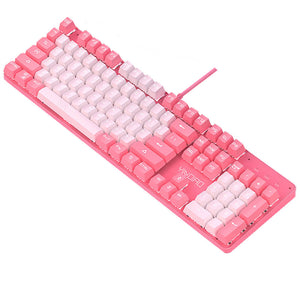 White Cherry Blossom Mechanical Keyboard White Backlight