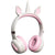 White Cute Unicorn Headphones Wireless RGB Kids