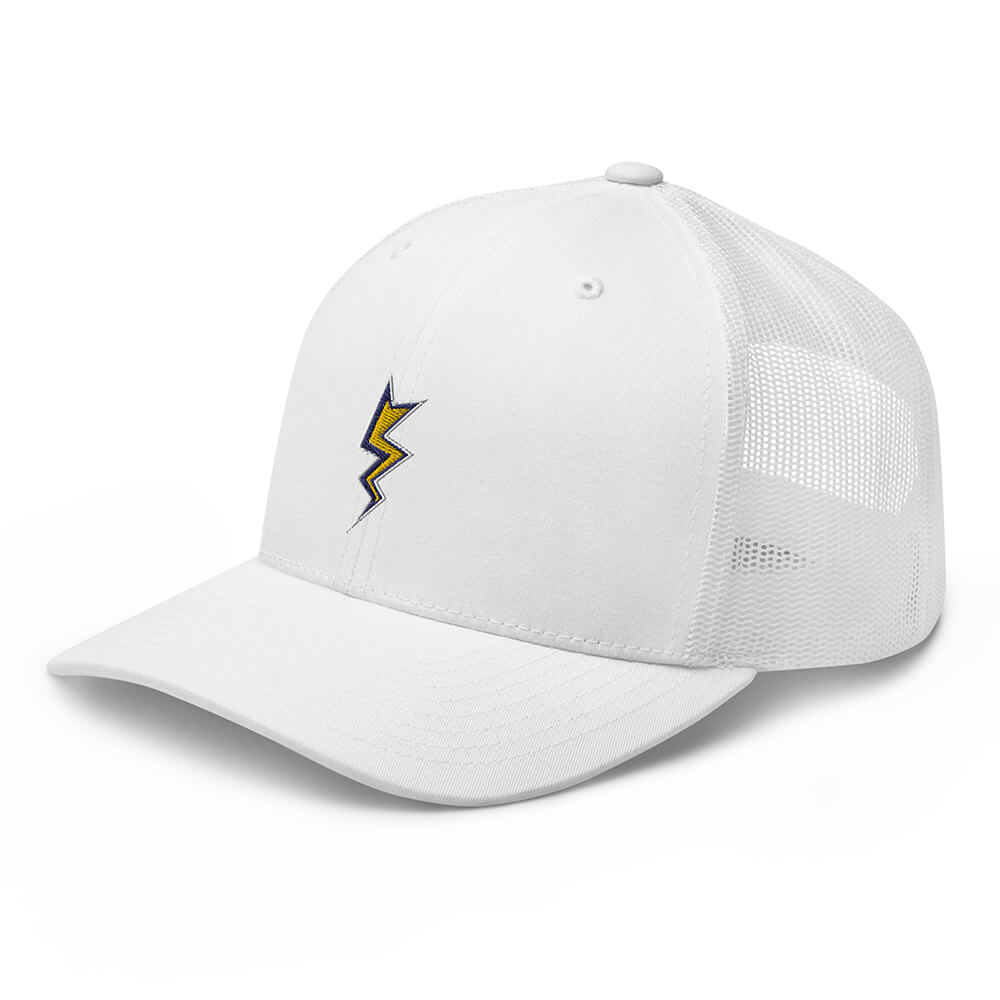 White Dubsnatch Fam Lightning Trucker Cap Side