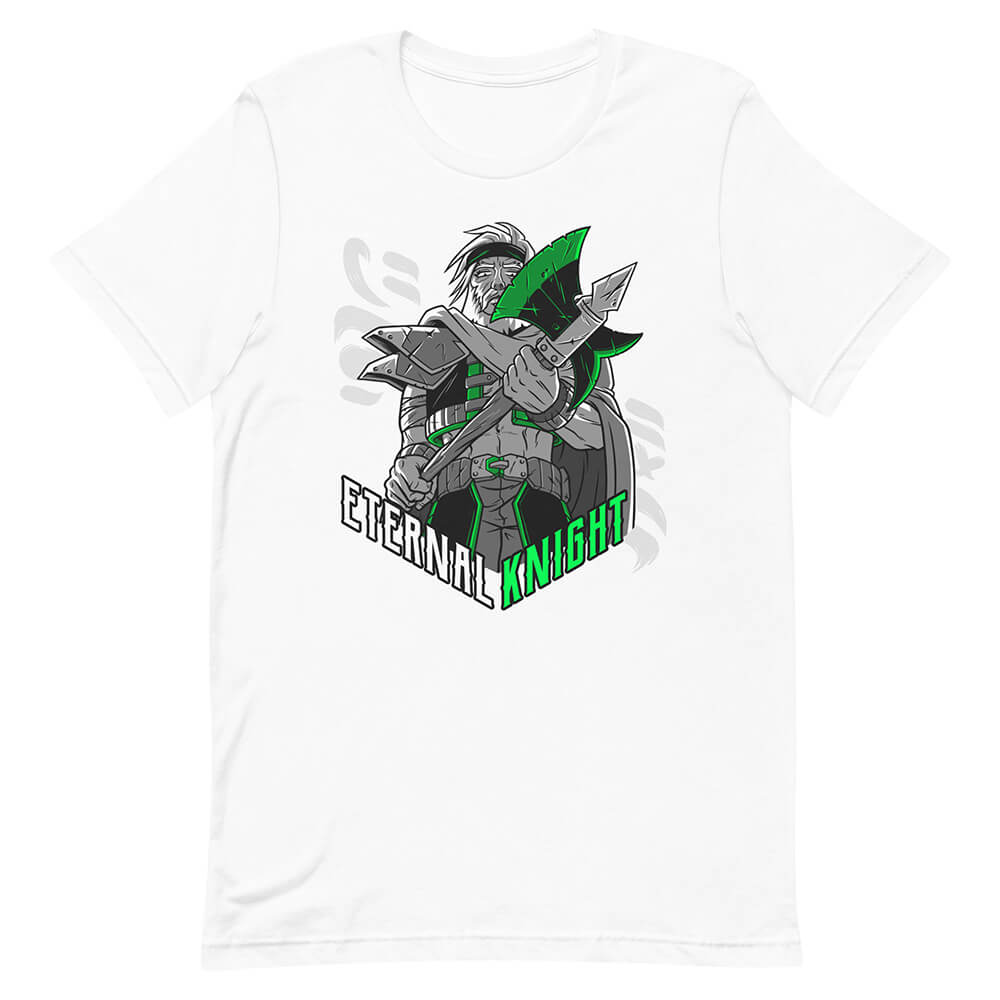 White Eternal Knight Party Hero Shirt Axe Specialization