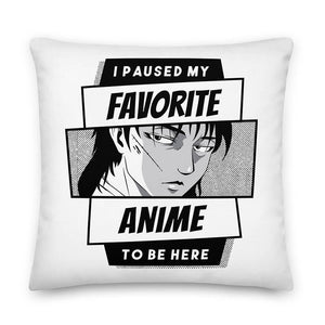 White Funny Anime Addict Quote Throw Pillow Pissed Man 22*22"