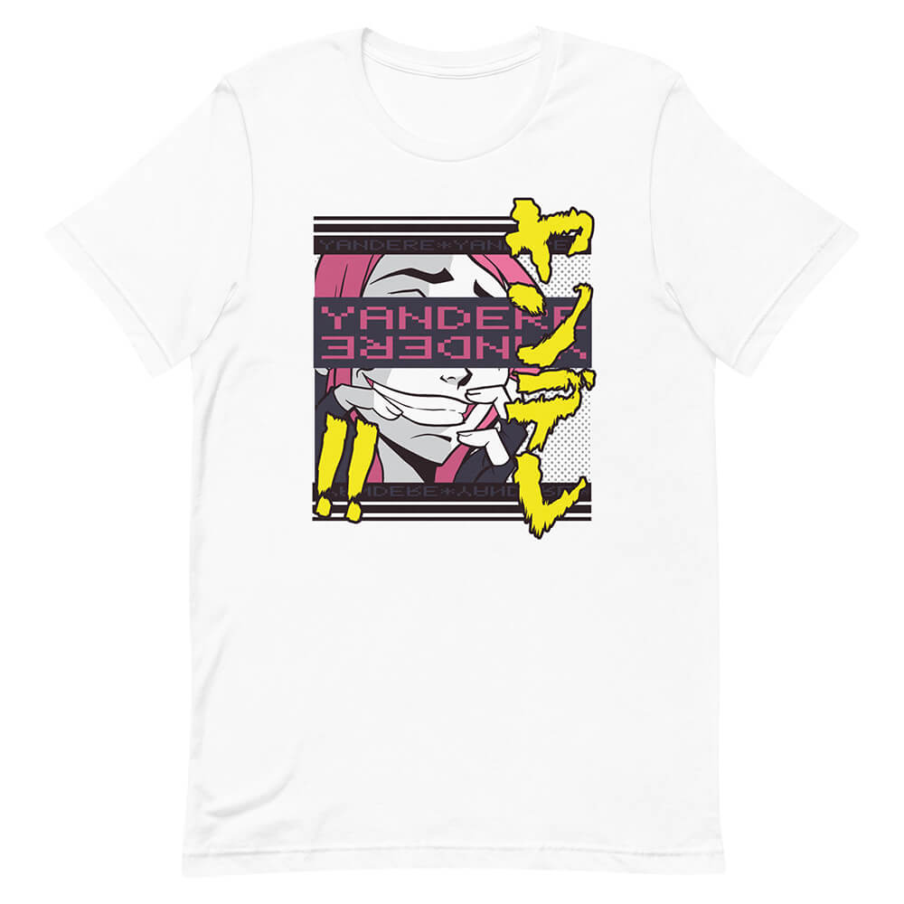 White Hysterical Anime Waifu Yandere Shirt Crazy Dangerous Zone