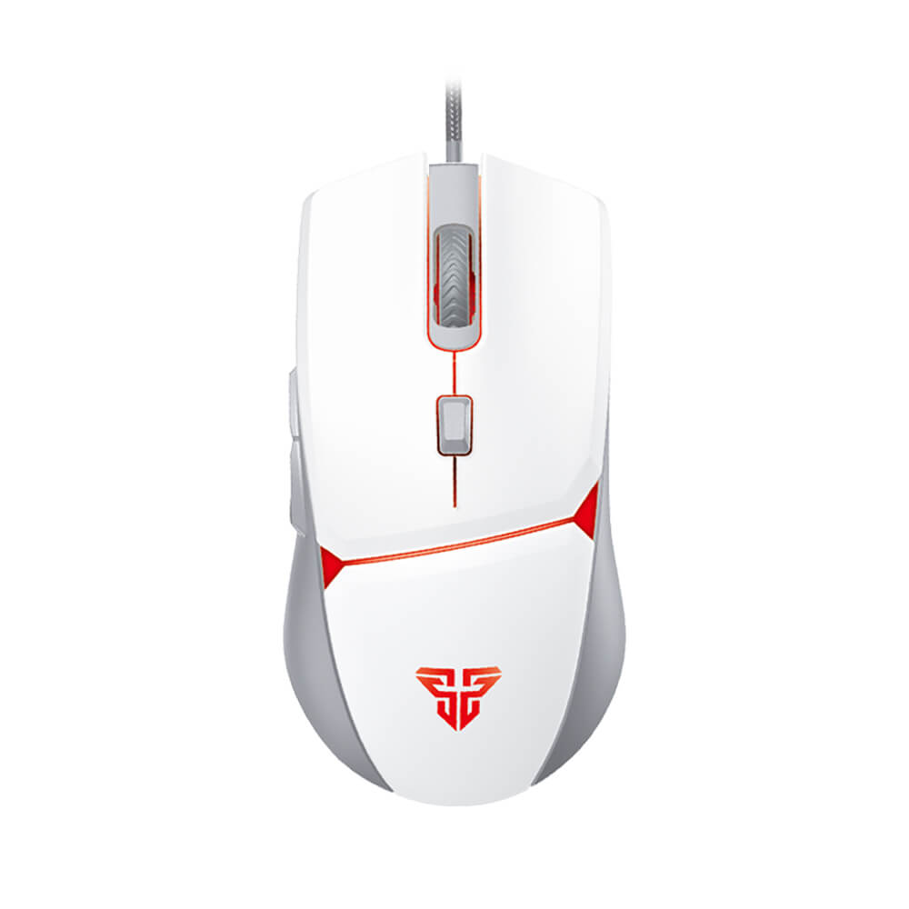 White Optical Mouse Macro 8000 DPI Backlight USB