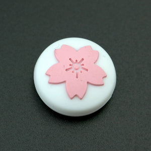 White Pink Sakura Flower Thumb Grip Nintendo Switch Controller