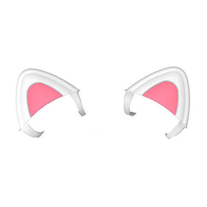 White Removable Pair Cat Ear Headphones Attachment