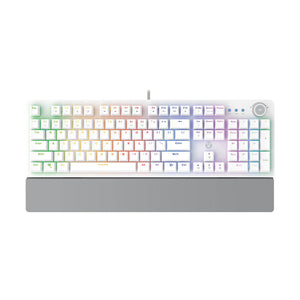 White RGB Mechanical Keyboard Gamer Macro Wrist Rest