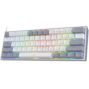 White Slim Double Color Mechanical Keyboard RGB Backlight USB
