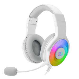 White 7.1 Surround Sound Over-Ear Headset Mic RGB USB