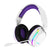White 5.8Ghz Wireless Modern RGB Headset Microphone Noise Reduction