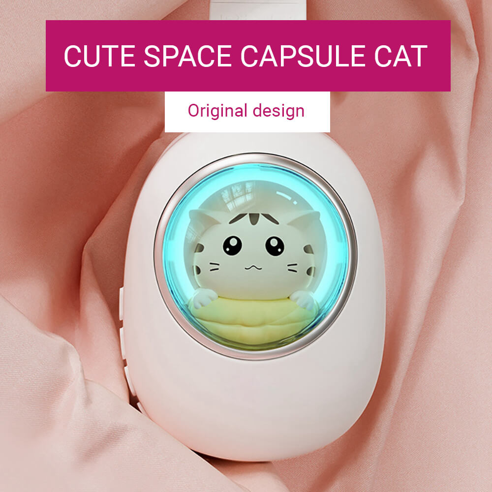 Wireless Cute Space Design Capsule Kitty Smile Headphones RGB