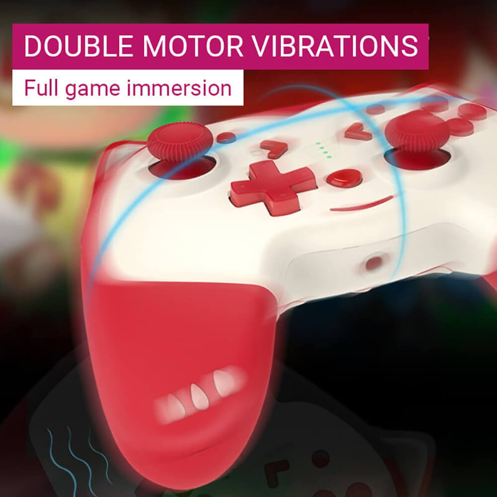 Wireless Fox Ear Controller Double Motor Vibrations LED Macro