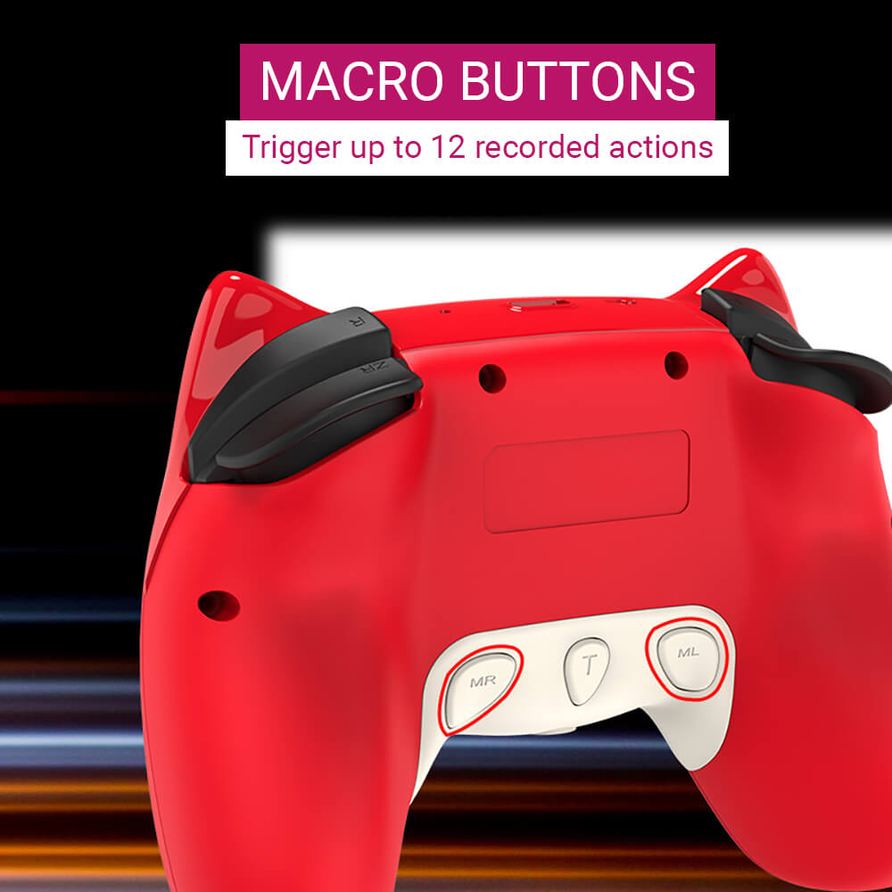 Wireless Fox Ear Controller Vibration LED Macro Recording